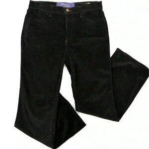 NYDJ Dark Brown “80’s” Corduroy Midrise Stretch Straight Leg Pants Size 10P